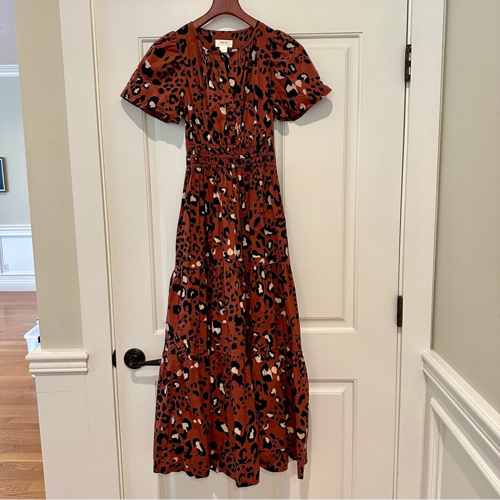 Anthropologie Somerset maxi dress Leopard print XS